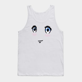 Cute Manga Face Tank Top